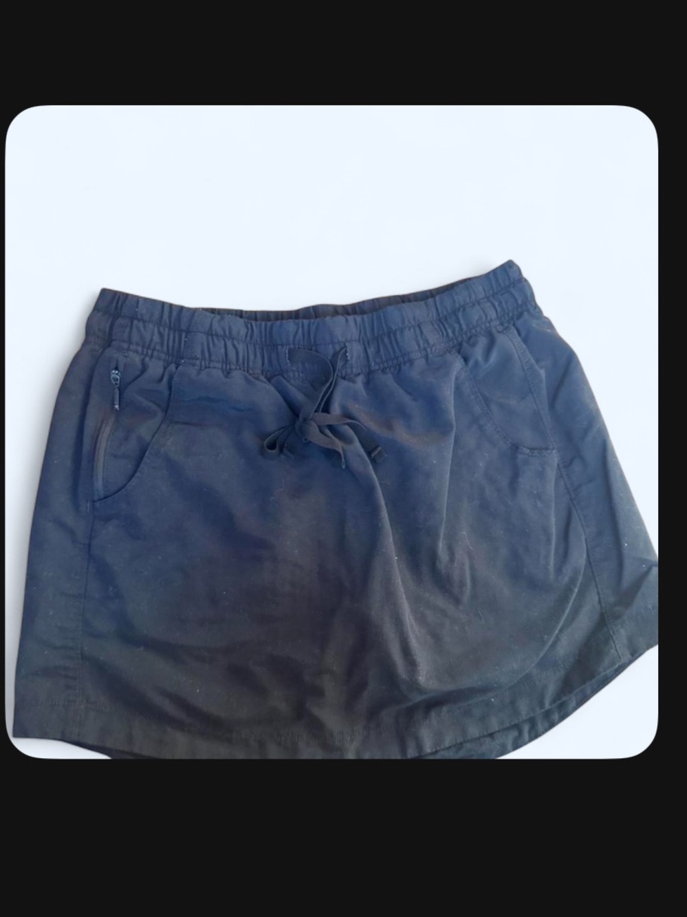 The North Black Athletic Drawstring Shorts/skort